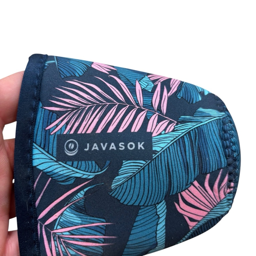 Small Blue Tropical Prinr JavaSok Coffee‎ Holder